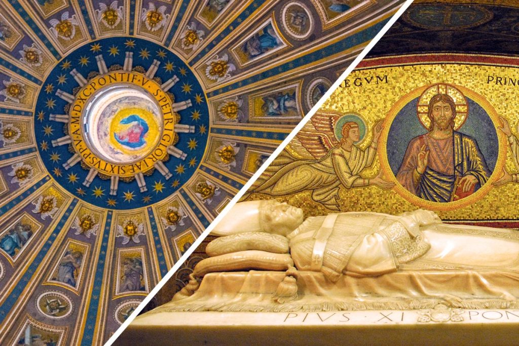 St. Peter's Basilica, Papal Grottoes guided tour + Dome