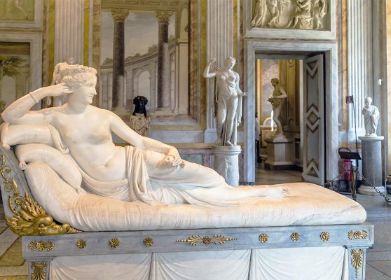 Borghese Gallery. Paolina Bonaparte: sculptor Antonio Canova