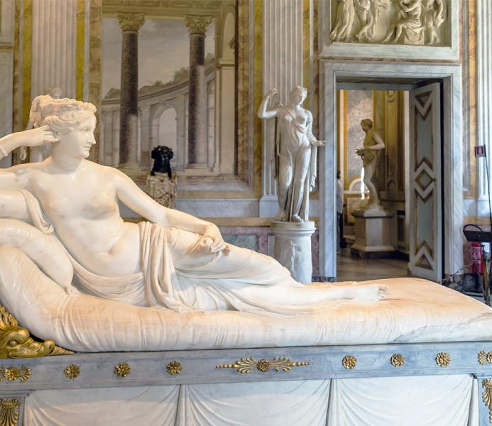 Borghese Gallery. Paolina Bonaparte: sculptor Antonio Canova