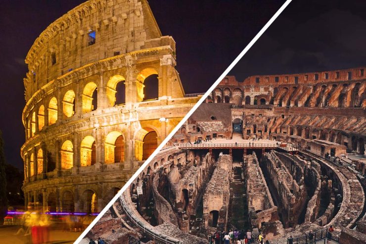 Night tour to the Colosseum: guided visit to the underground and arena ...